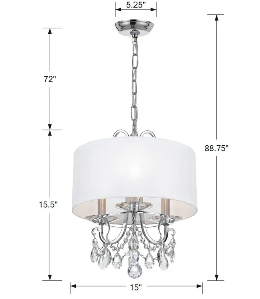 Othello 14" Matte Black Crystal Chandelier - Image 11