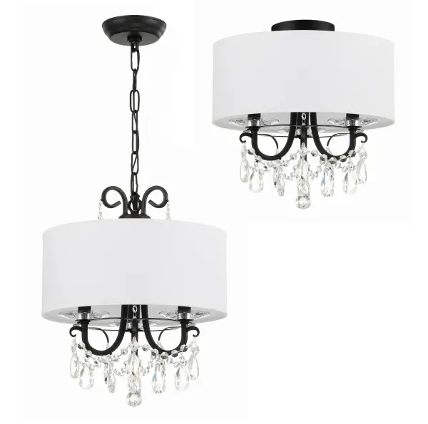 Othello 14" Matte Black Crystal Chandelier - Image 15