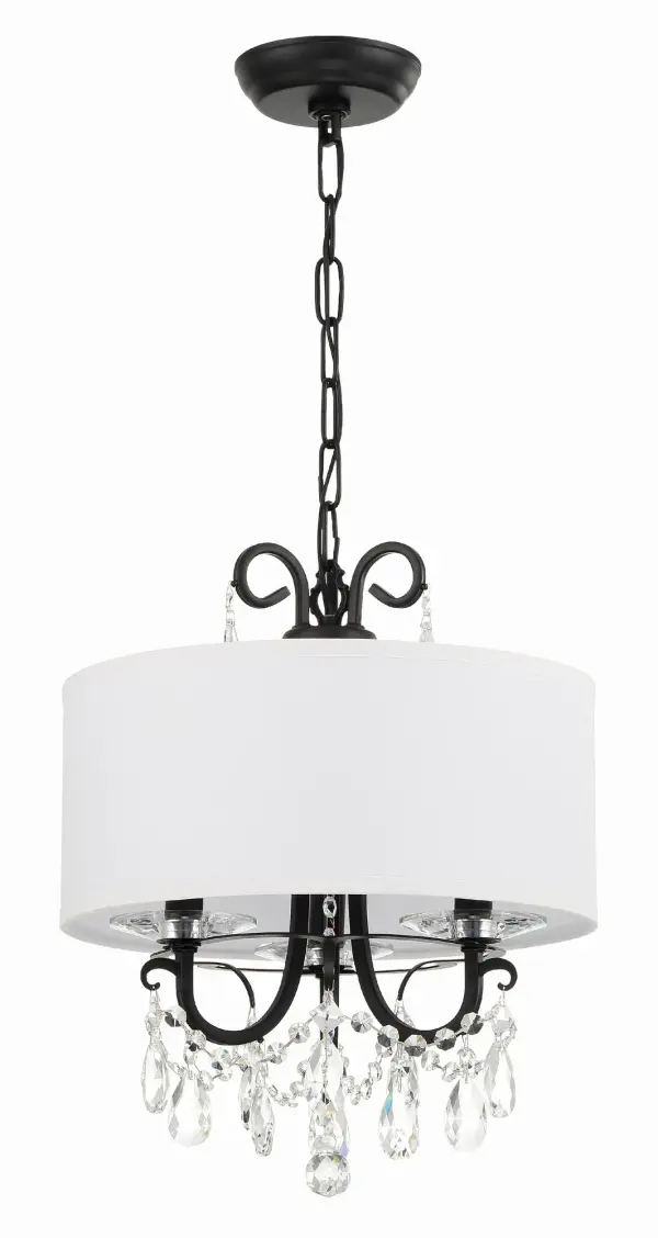 Othello 14" Matte Black Crystal Chandelier - Image 16