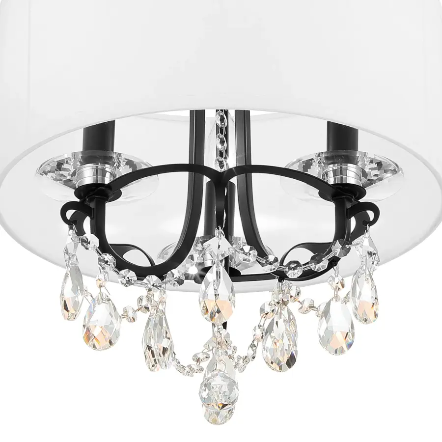 Othello 14" Matte Black Crystal Chandelier - Image 18