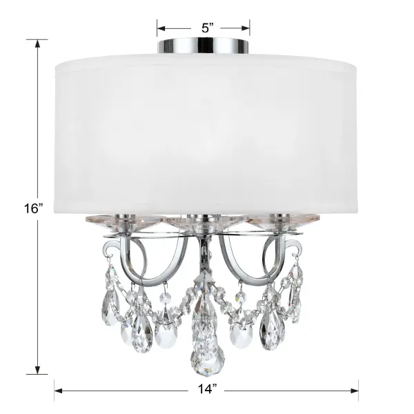 Othello 14" Semi Flush Mount in Polished Chrome - Image 11