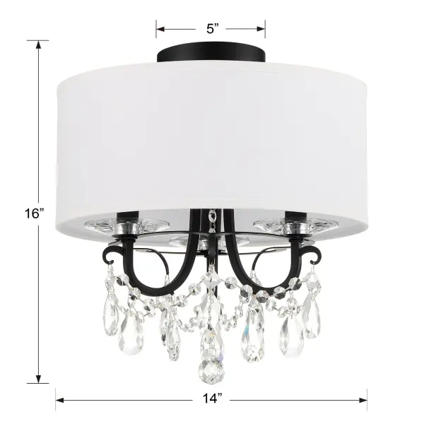 Othello 14" Semi Flush Mount in Polished Chrome - Image 18