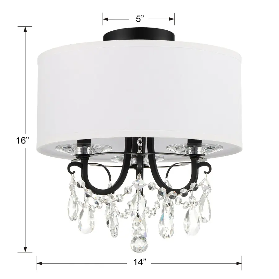 Othello 14" Semi Flush Mount in Polished Chrome - Image 18