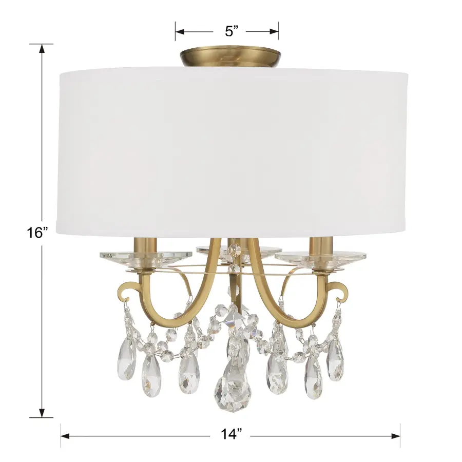 Othello 14" Semi Flush Mount in Polished Chrome - Image 5