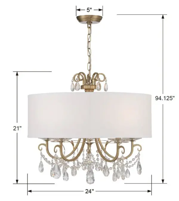 Othello 24" Crystal Chandelier in Vibrant Gold - Image 10