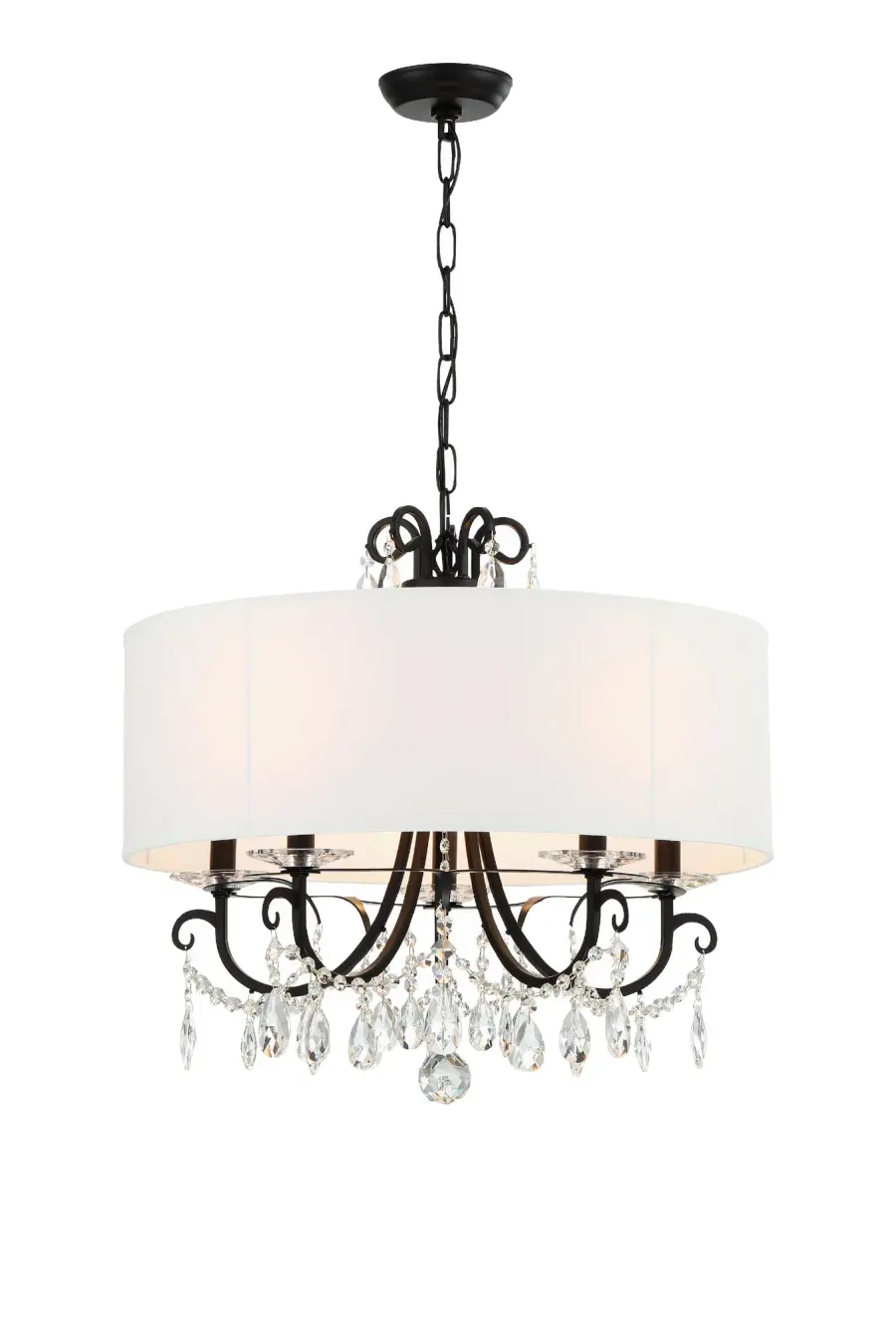 Othello 24" Crystal Chandelier in Matte Black - Image 13