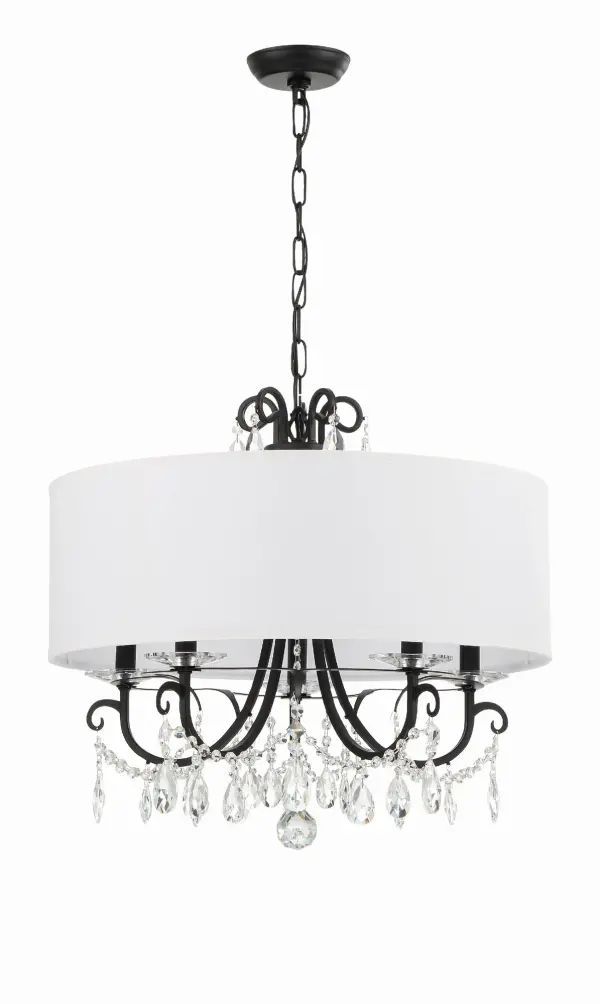Othello 24" Crystal Chandelier in Matte Black - Image 14