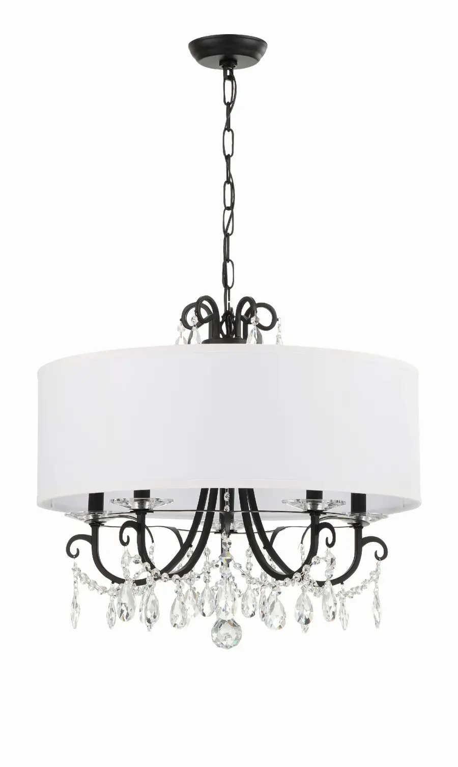Othello 24" Crystal Chandelier in Matte Black - Image 14