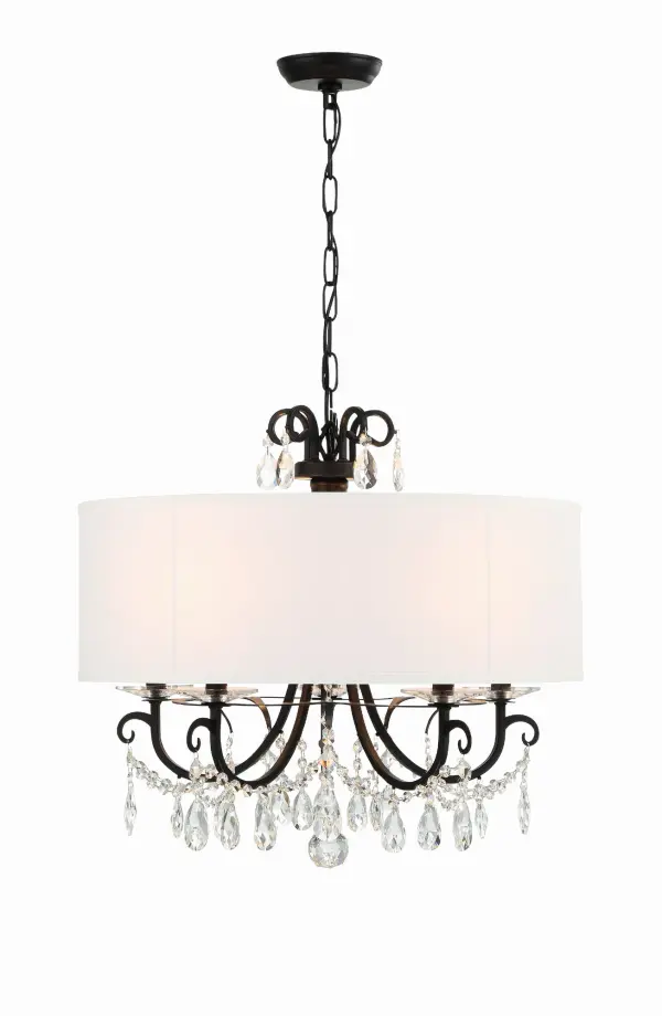 Othello 24" Crystal Chandelier in Matte Black - Image 15