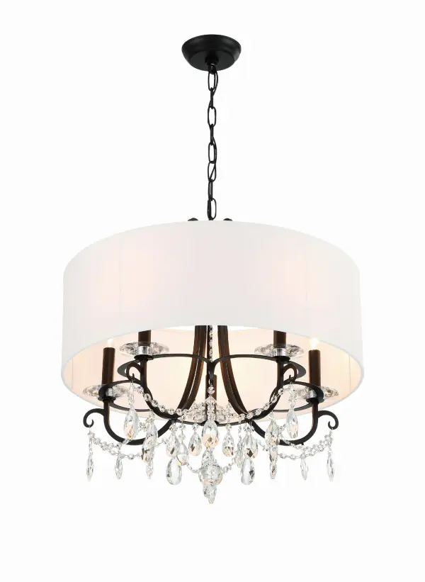 Othello 24" Crystal Chandelier in Matte Black - Image 16