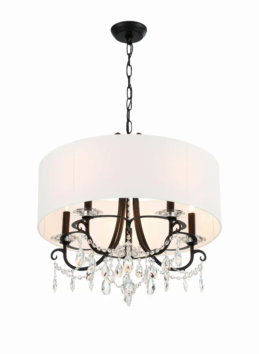 Othello 24" Crystal Chandelier in Matte Black - Image 16