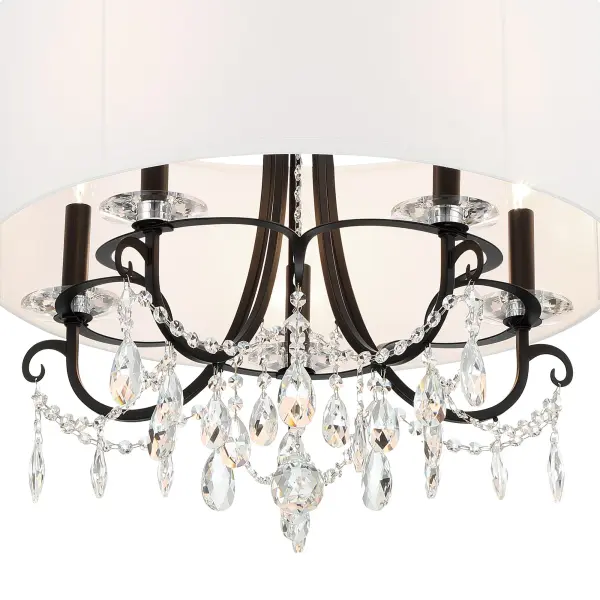 Othello 24" Crystal Chandelier in Matte Black - Image 17