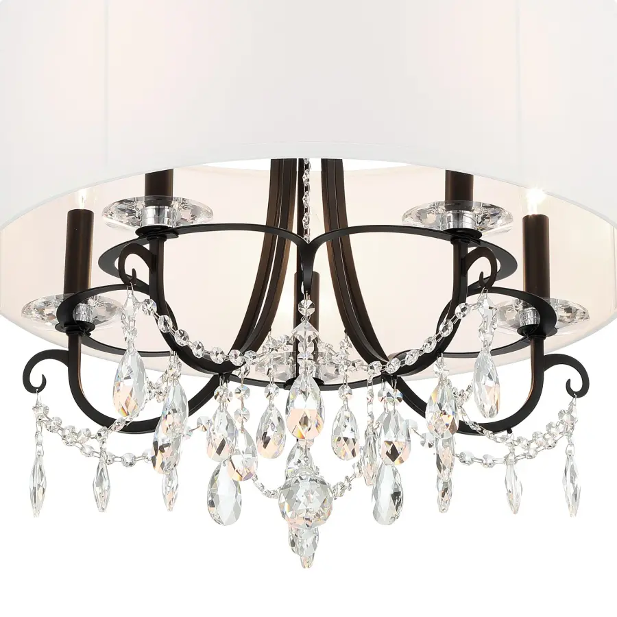 Othello 24" Crystal Chandelier in Matte Black - Image 17