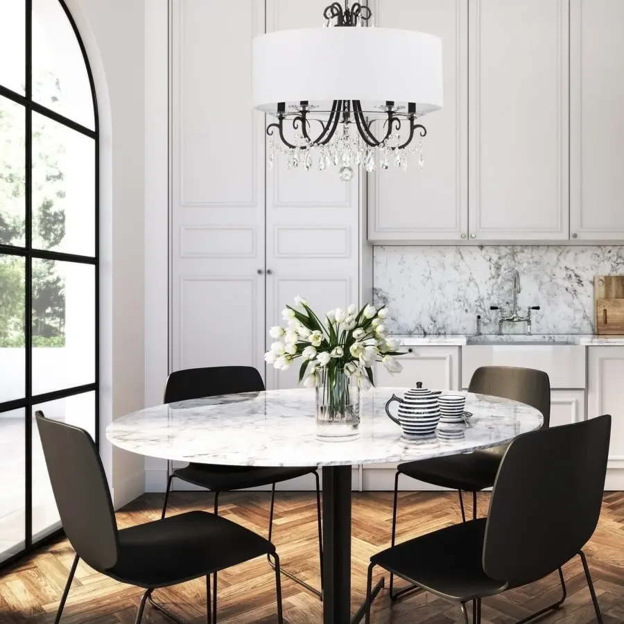 Othello 24" Crystal Chandelier in Matte Black - Image 18
