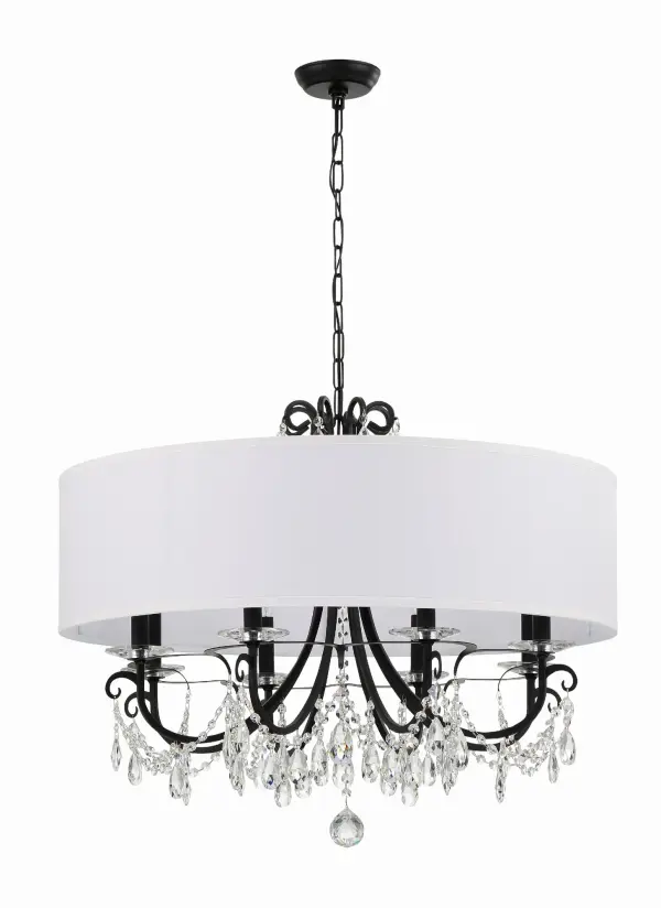 Othello 32" Matte Black Crystal Chandelier - Image 3