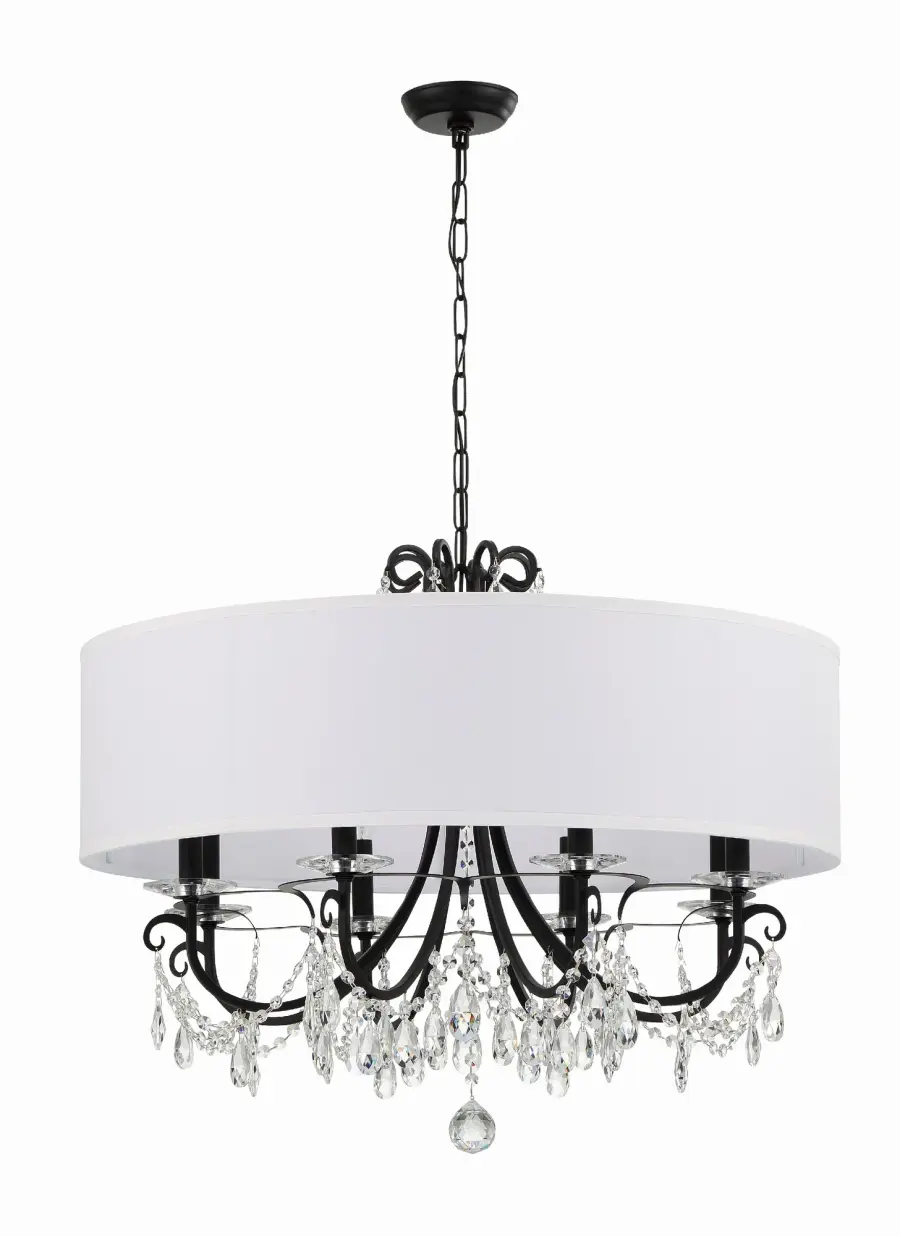Othello 32" Matte Black Crystal Chandelier - Image 3