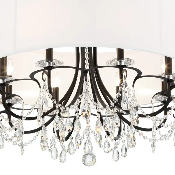 Othello 32" Matte Black Crystal Chandelier - Image 5