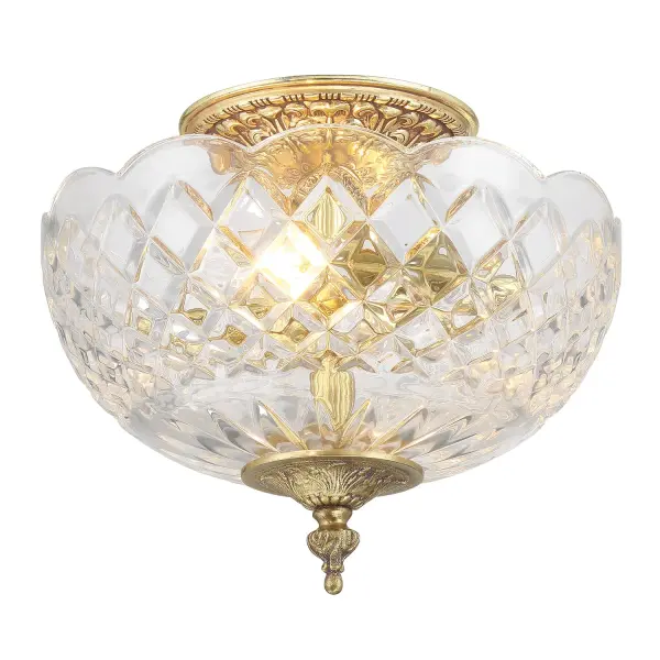 Milton 12" Semi Flush Mount in Olde Brass - Image 1