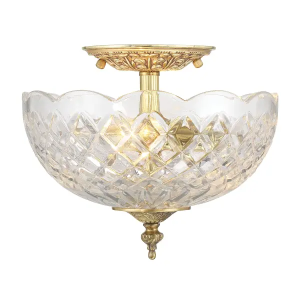 Milton 12" Semi Flush Mount in Olde Brass - Image 3