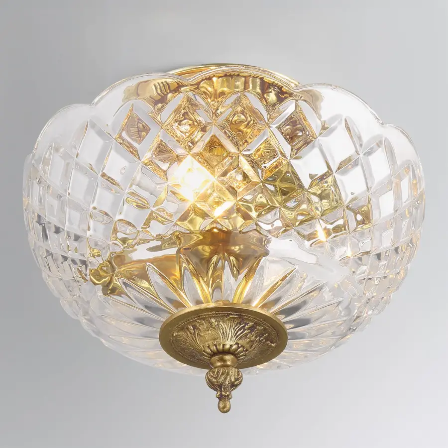 Milton 12" Semi Flush Mount in Olde Brass - Image 6