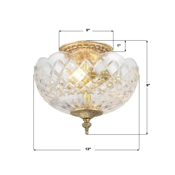 Milton 12" Semi Flush Mount in Olde Brass - Image 7
