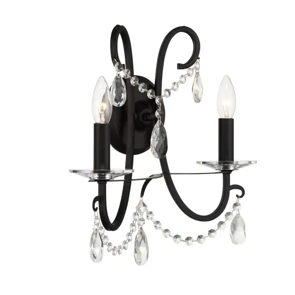 Othello 14" Crystal Wall Sconce in Vibrant Gold - Image 14