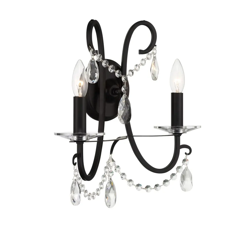 Othello 14" Crystal Wall Sconce in Vibrant Gold - Image 14