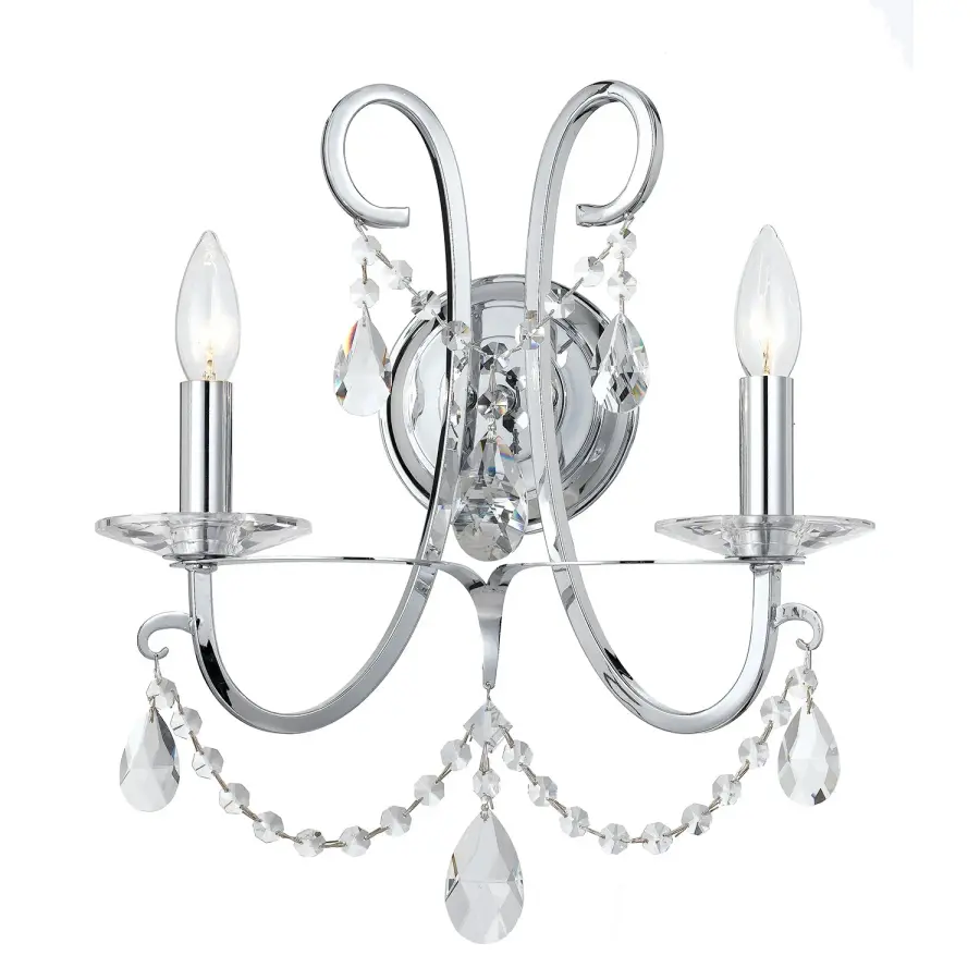Othello 14" Crystal Wall Sconce in Vibrant Gold - Image 7