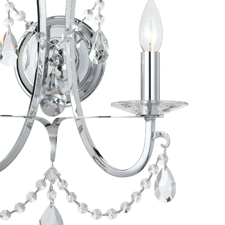Othello 14" Crystal Wall Sconce in Vibrant Gold - Image 9