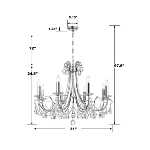 Othello 31" Crystal Chandelier - Image 2