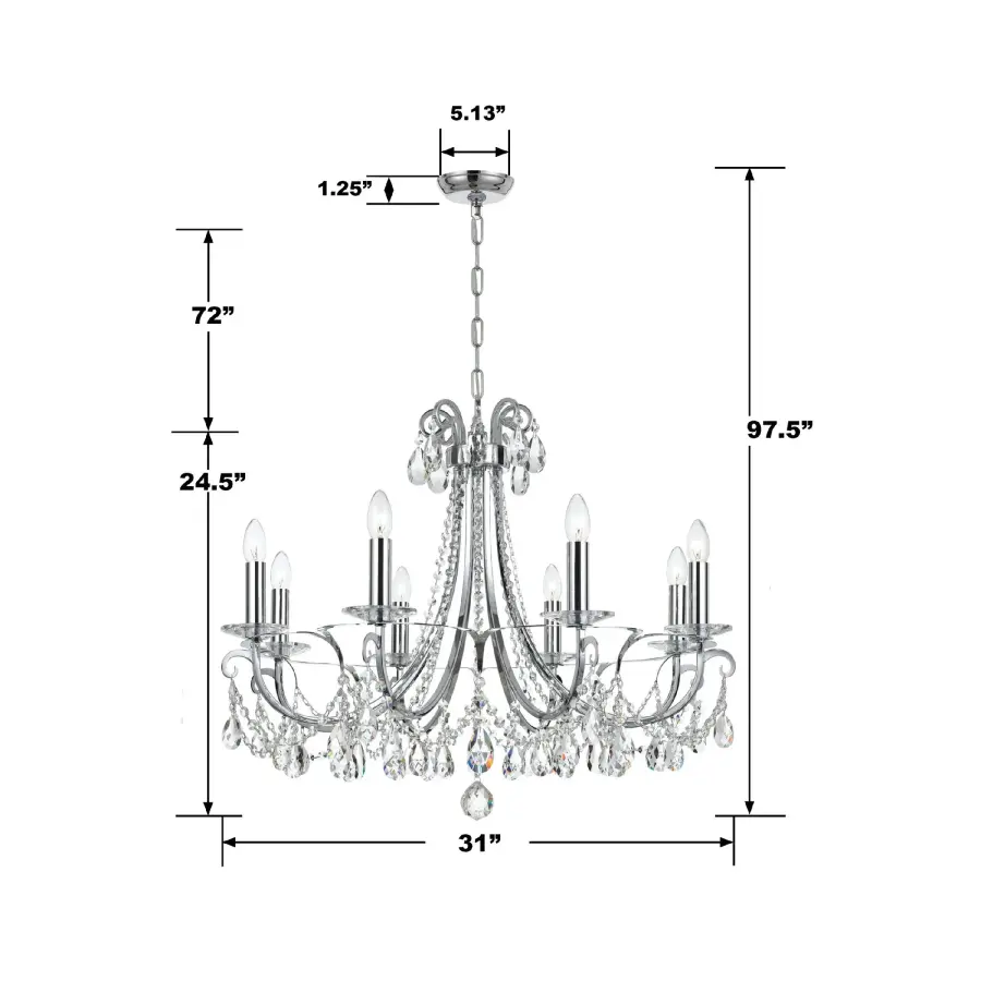 Othello 31" Crystal Chandelier - Image 2