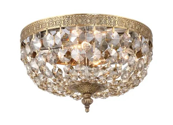 Waltham 10" Flush Mount in Olde Brass - Image 1