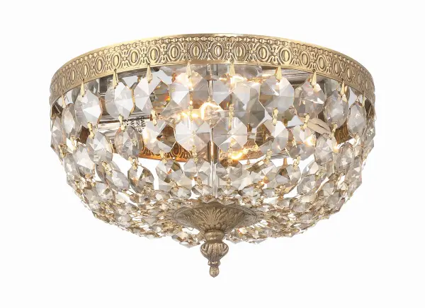 Waltham 10" Flush Mount in Olde Brass - Image 2
