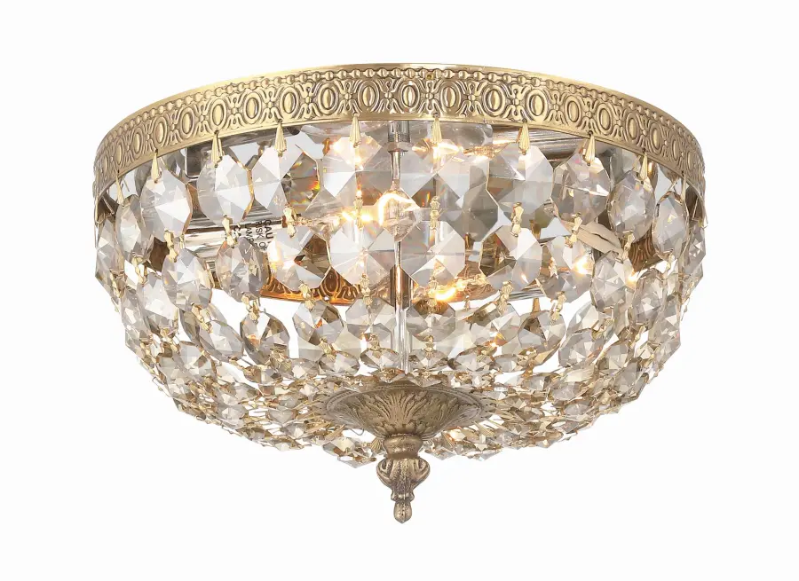 Waltham 10" Flush Mount in Olde Brass - Image 2
