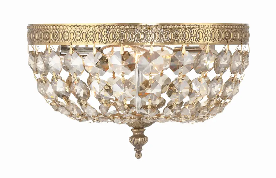 Waltham 10" Flush Mount in Olde Brass - Image 3