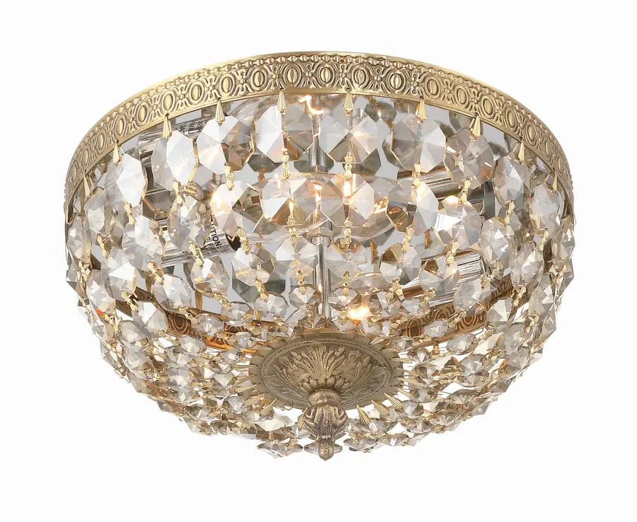 Waltham 10" Flush Mount in Olde Brass - Image 4