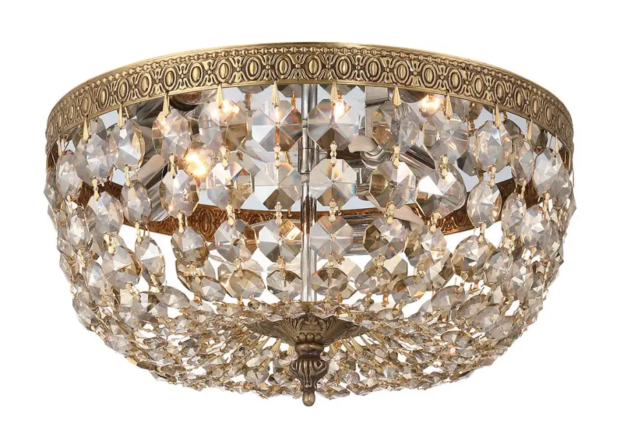 Waltham 12" Flush Mount in Olde Brass - Image 1