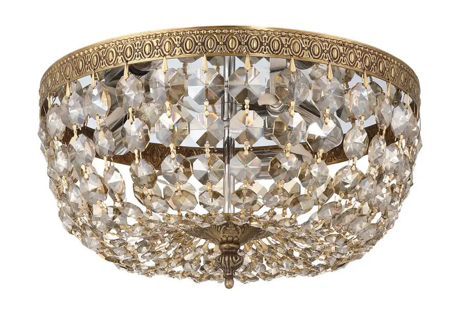 Waltham 12" Flush Mount in Olde Brass - Image 2