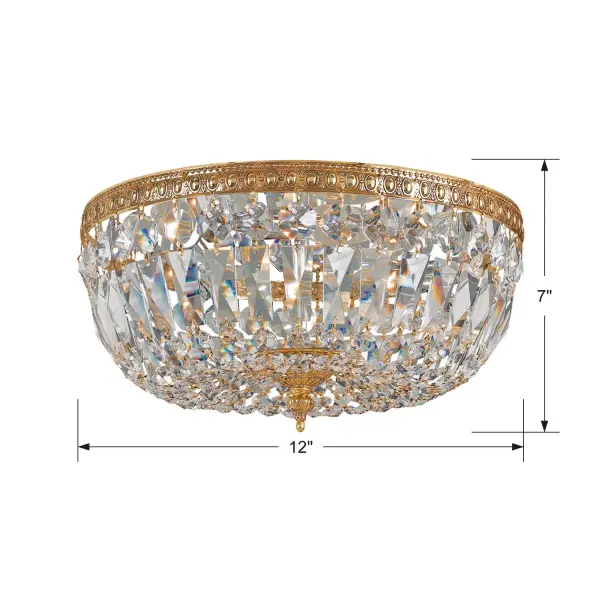 Waltham 12" Flush Mount in Olde Brass - Image 13