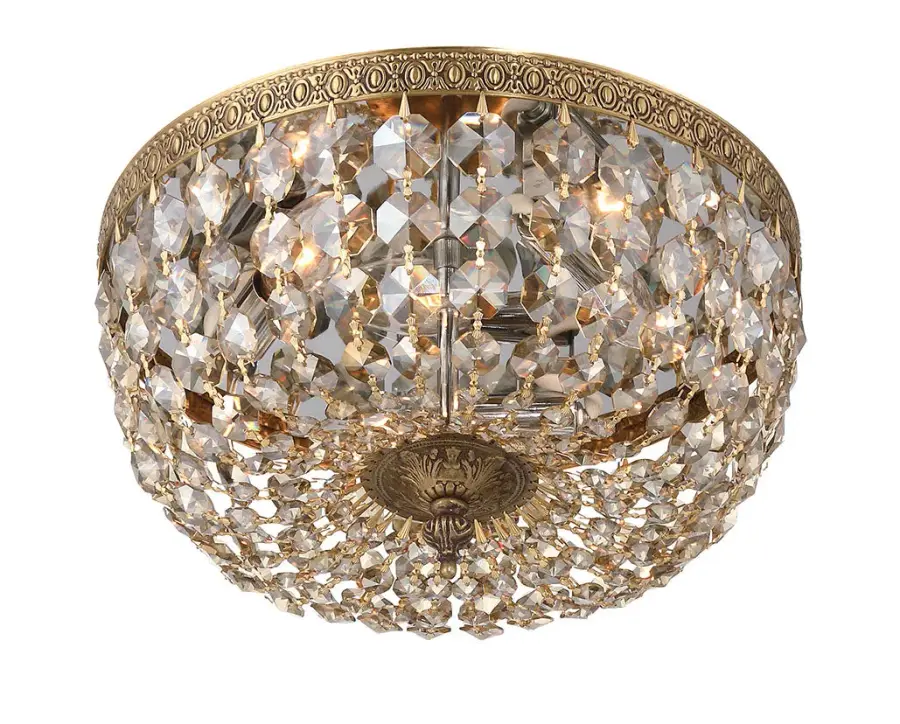 Waltham 12" Flush Mount in Olde Brass - Image 4