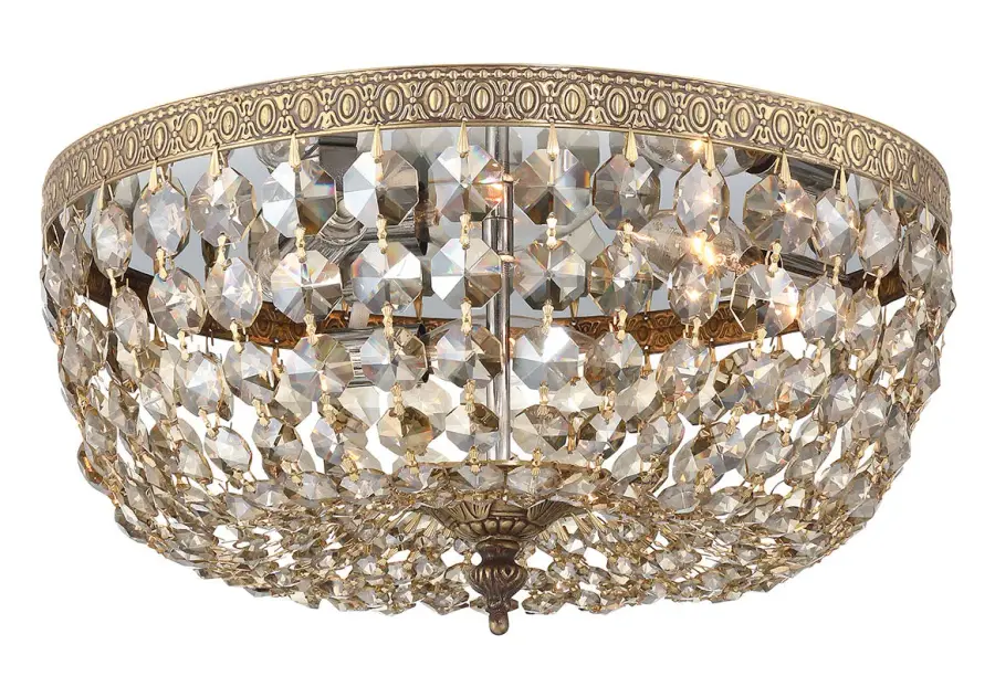 Waltham 14" Flush Mount in Olde Brass - Image 1