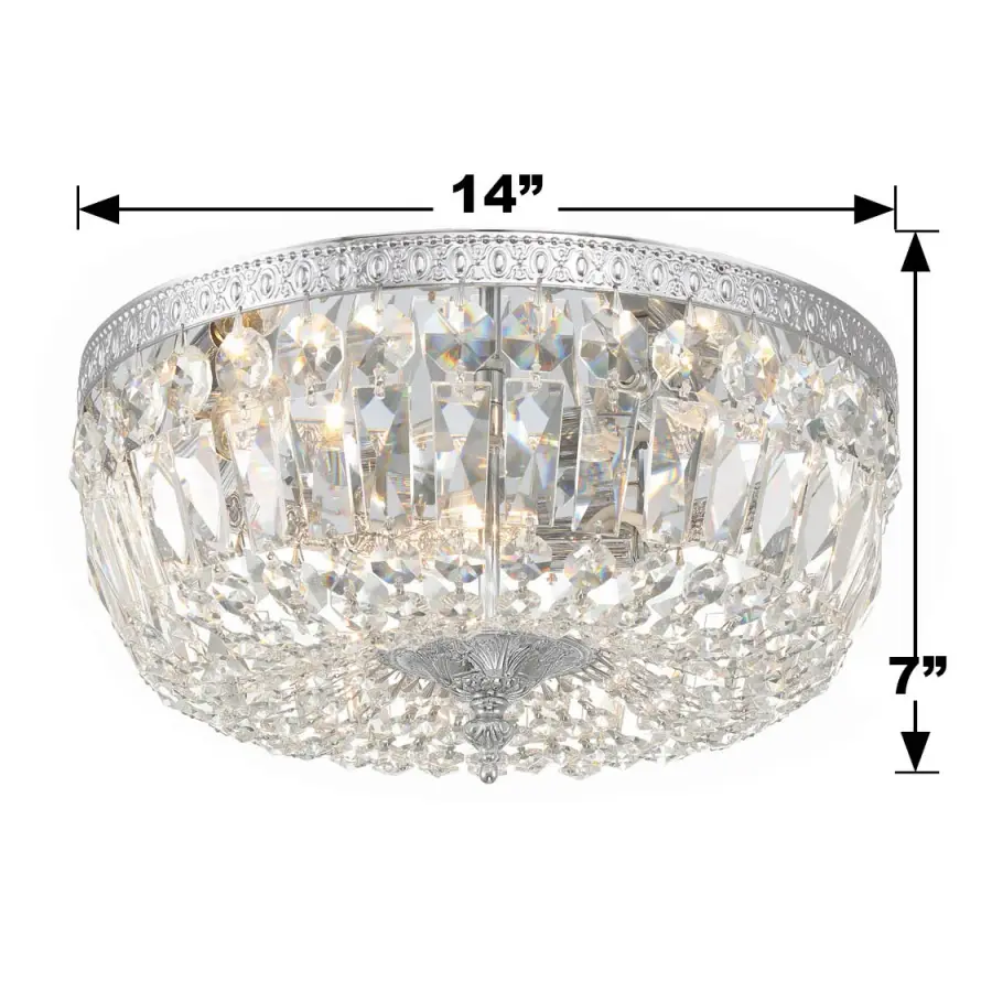 Waltham 14" Flush Mount in Olde Brass - Image 27