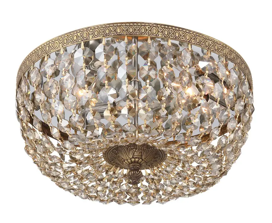 Waltham 14" Flush Mount in Olde Brass - Image 4