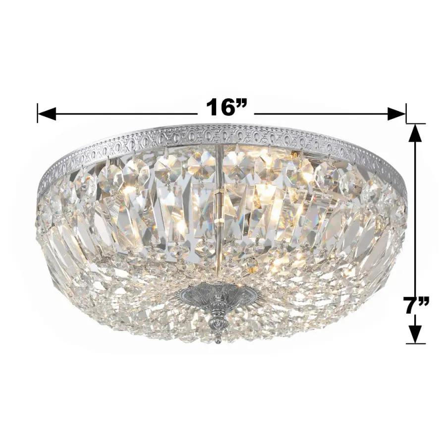 Waltham 16" Flush Mount in Olde Brass - Image 20