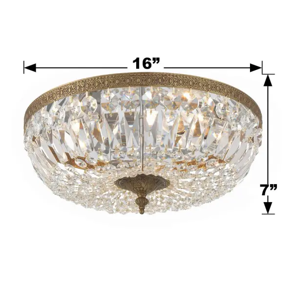 Waltham 16" Flush Mount in Olde Brass - Image 6