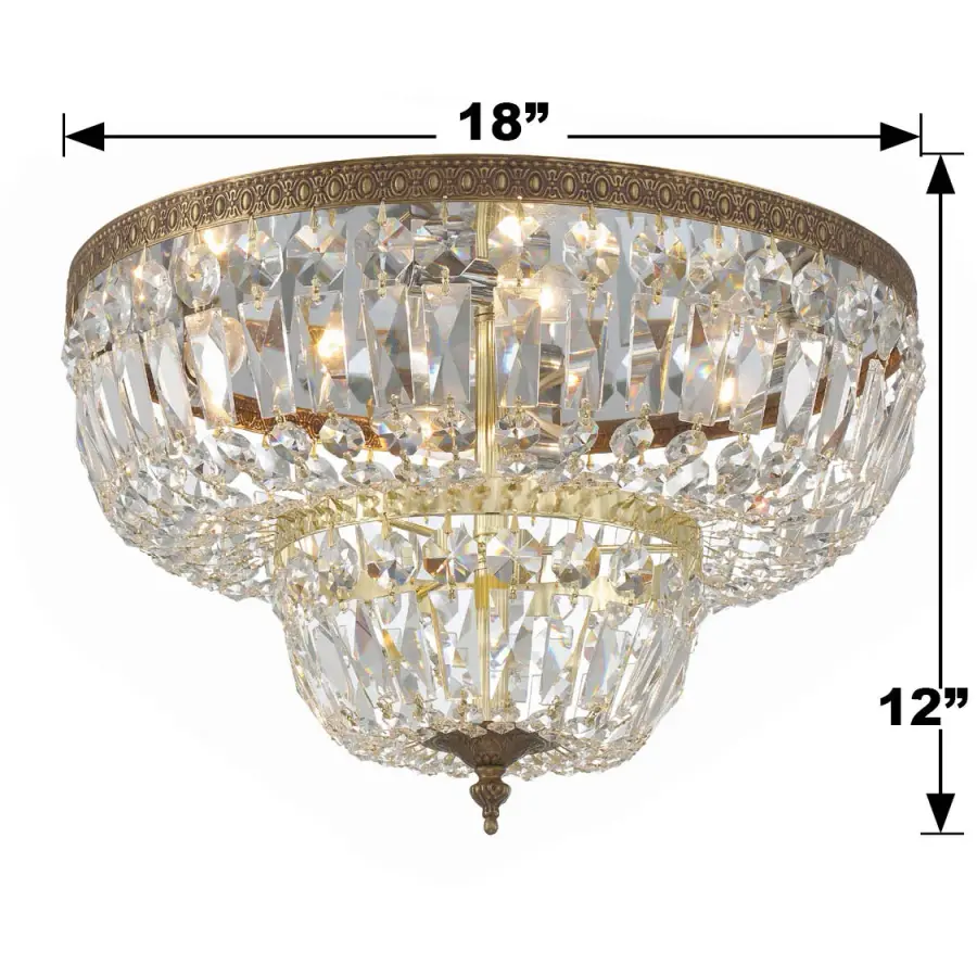 Waltham 18" Flush Mount in Olde Brass - Image 7