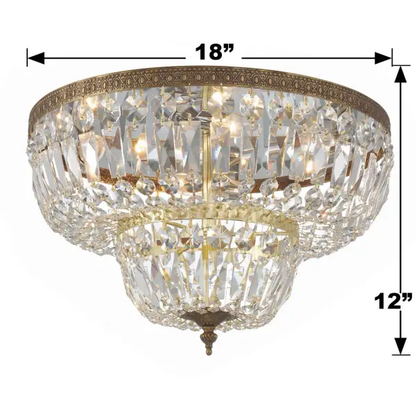 Waltham 18" Flush Mount in Olde Brass - Image 7