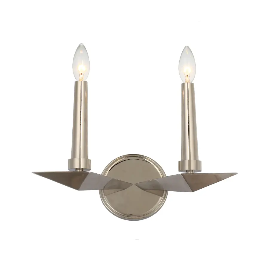 Palmer 11.75" Polished Nickel Sconce - Image 1