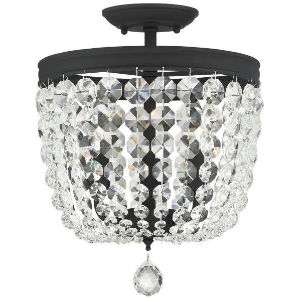 Archer 11.5" Semi Flush Mount in Black Forged - Image 1