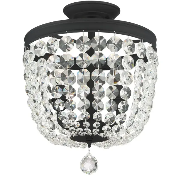 Archer 11.5" Semi Flush Mount in Black Forged - Image 2